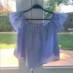 Off the shoulder stripe top